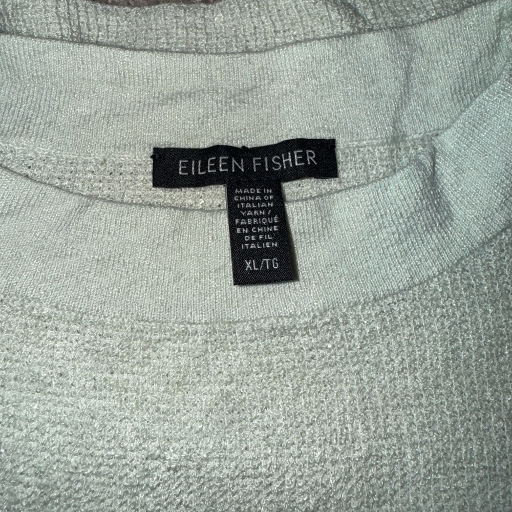 Eileen Fisher Light Green Short Sleeve Top - Picture 4 of 8
